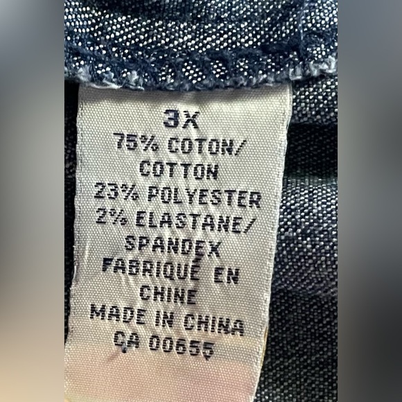 PENNINGTONS Jean Jacket Womens 3X Denim Blue Casual Button Up Plus Size - Picture 11 of 12